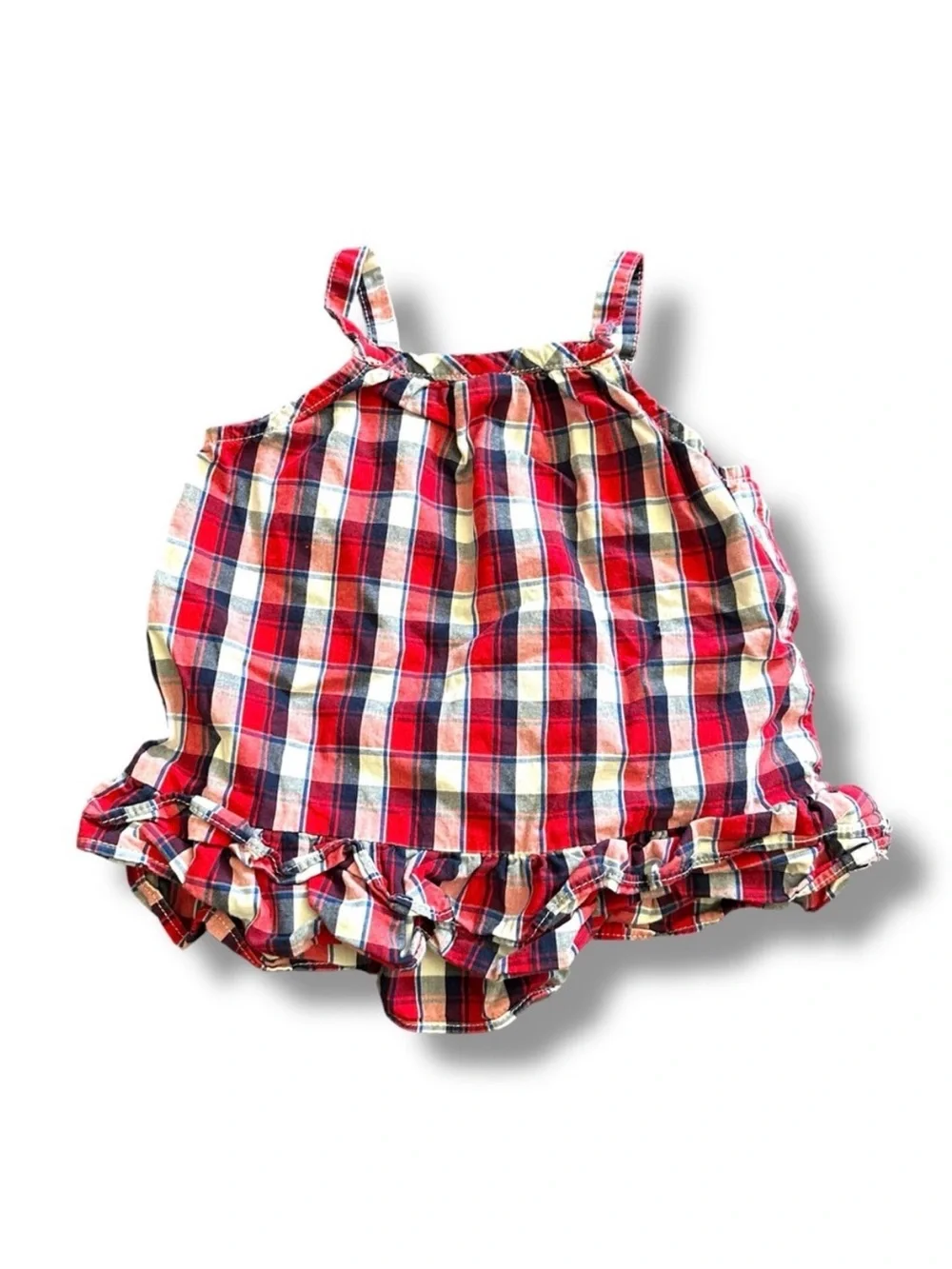 Lot Of 2 Toddler Dresses Size 18 Months OshKosh Plaid & Embroidered Polka Dot